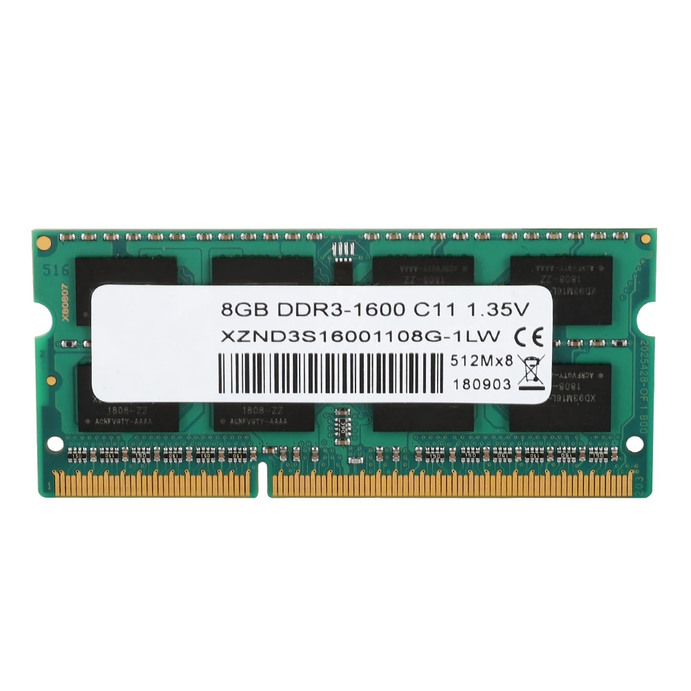 

Notebook Computer 8GB Large Capacity DDR3 Memory RAM DDR3 8GB 1600MHz with 1.35V Low Voltage