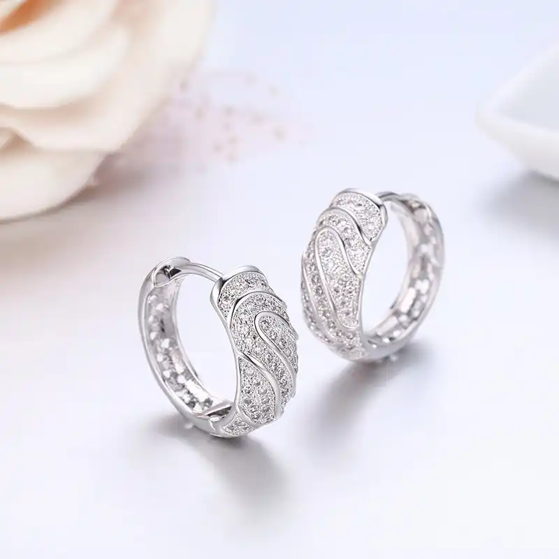 Полный CZ отпечатков пальцев Малый круги петли Huggie серьги-кольца для женщин дети, девочки Золото Цвет Jewelry Oorbellen Aretes Aros