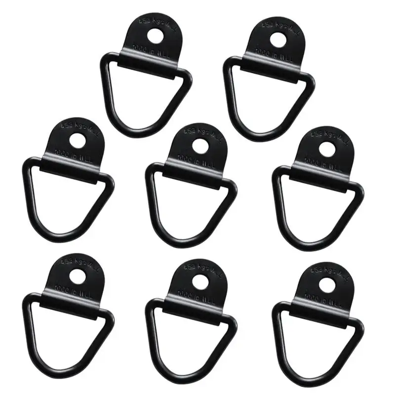 

8pcs Bolton V-Ring Tie-Down Trailer Anchor Replacement for D-Ring Plastic Flush Mount Pan Fitting Trunk Cargo Net Tie Down Strap