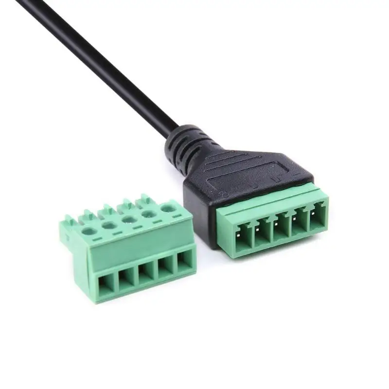 ALLOYSEED 30 см Micro/Mini USB штекер/гнездо на 5 контактный винтовой разъем Micro с защитной