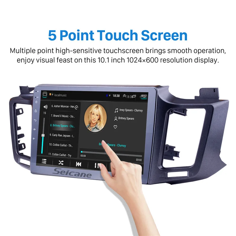 Seicane Android 8,1 10," для 2013 Toyota RAV4 автомобильный радиоприемник с навигацией GPS мультимедийный плеер четырехъядерный задний Камера