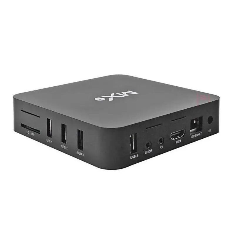 

Hot Sale MX9 4K Quad Core 1GB RAM 8GB ROM Android 4.4 TV BOX 2.0 HD HDMI SD Slot 2.4GHz WiFi Set Top Box Media Player
