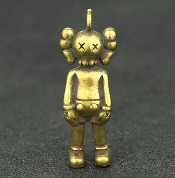 

Collection Chinese Brass Carved Solid Doll Exquisite Small Pendant Statue Gift