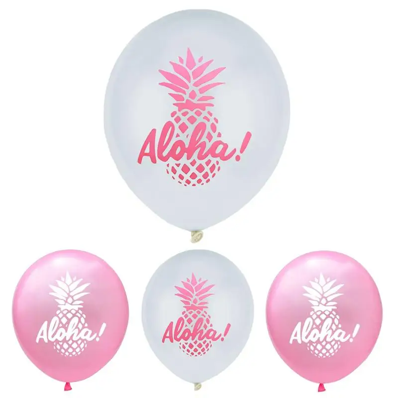 

50pcs 12 Inch Mixed Color Pineapple Printing Balloon Decorative Latex Balloon For Hawaii Party Festival Gathering