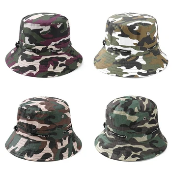 

Hunt Boonie Bucket Hat Unisex Fishing Polyester Holiday Simple Camouflage Bucket Hat Travel Men Women Visor Camping Summer Cap