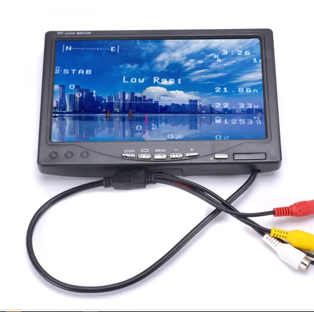 Moniteur FPV 7 pouces 1024x600 pour drone RC - Anti-écran bleu