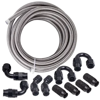 

AN10 AN-10 Braided PTFE E85 Ethanol Oil Gas Line Fuel Hose End Fitting 10PCS