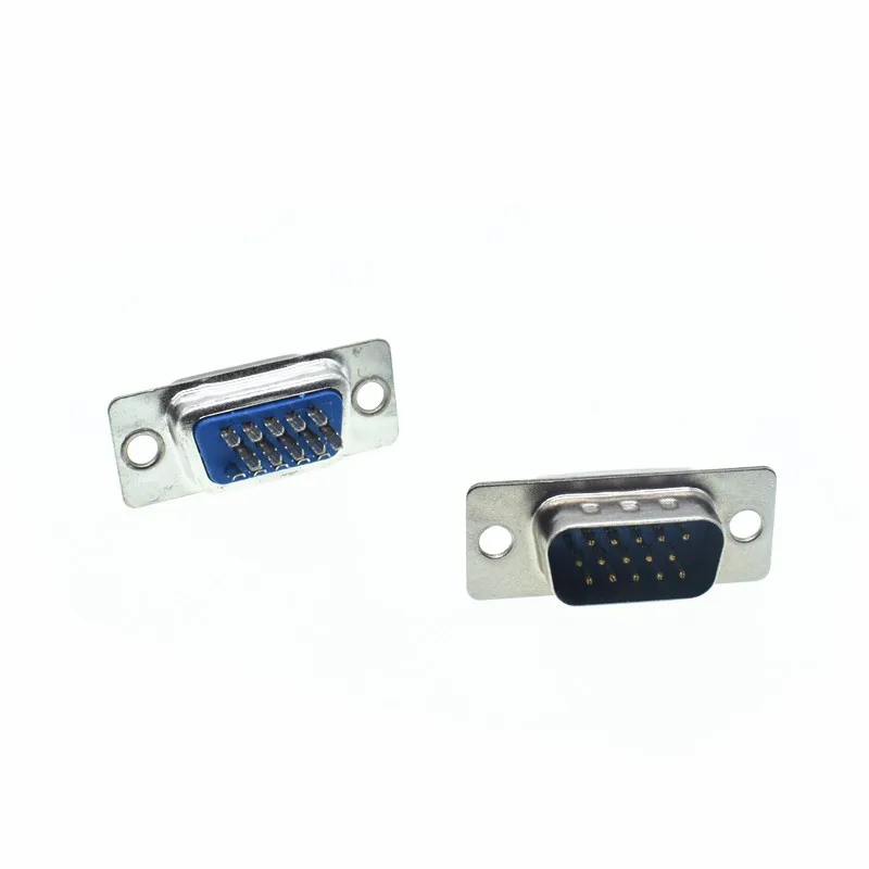 DB15 3 ряда Параллельный разъем VGA HDB9 15 контактный D Sub папа мама пластиковая
