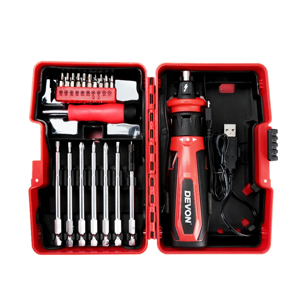 

Lithium-ion Mini Precision Cordless Electric Screwdriver Set Portable Multifunction Screwdriver Set With LED Light 20Pcs Bits