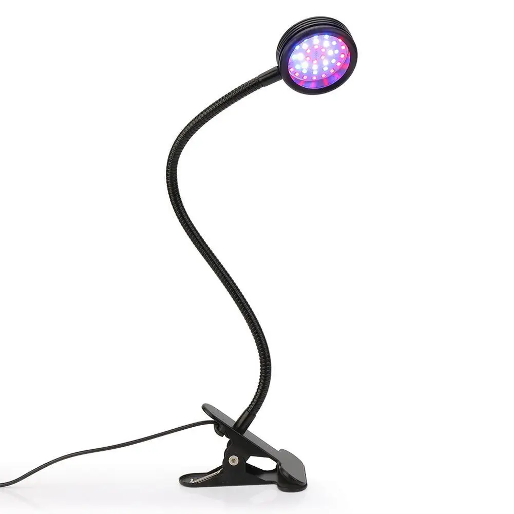 

New 6W 44PCS LED Grow Light Lamp Bulb 7 Lighting Modes For Plant Hydroponic Full Spectrum Lighting With Desk Clip
