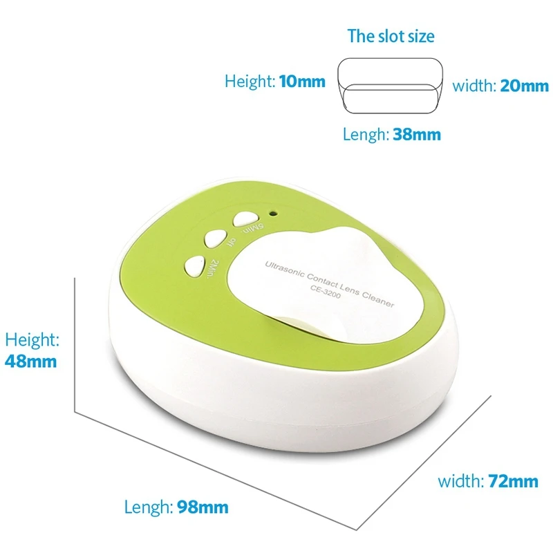 Бытовая портативная контактная линза решение мини ультразвуковая очистка машина шайба коробка ультразвуковая стирка Ванна-США штекер