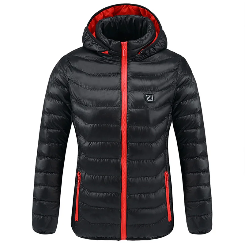 

Women USB Heated Jackets Winter Thermal Windbreaker Hooded Heating Clothing Waterproof Outdoor Camping Hiking Cycling Softshell