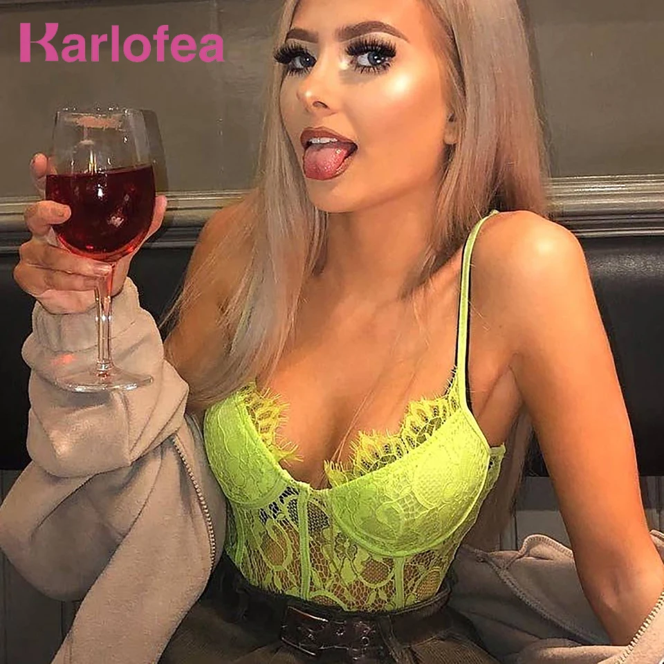 

Karlofea Sexy Hollow Out Lace Short Jumpsuit For Women Chic Slim Strap Outfits Tops Bodysuit Ladies Basic Sheer Nightwear Suits