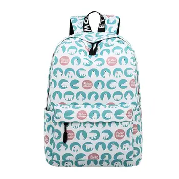 

Fashion Women Waterproof Backpack Girl Preppy Style Bear Print School Bag Large Capacity Shoulder Bags for Female mochilas