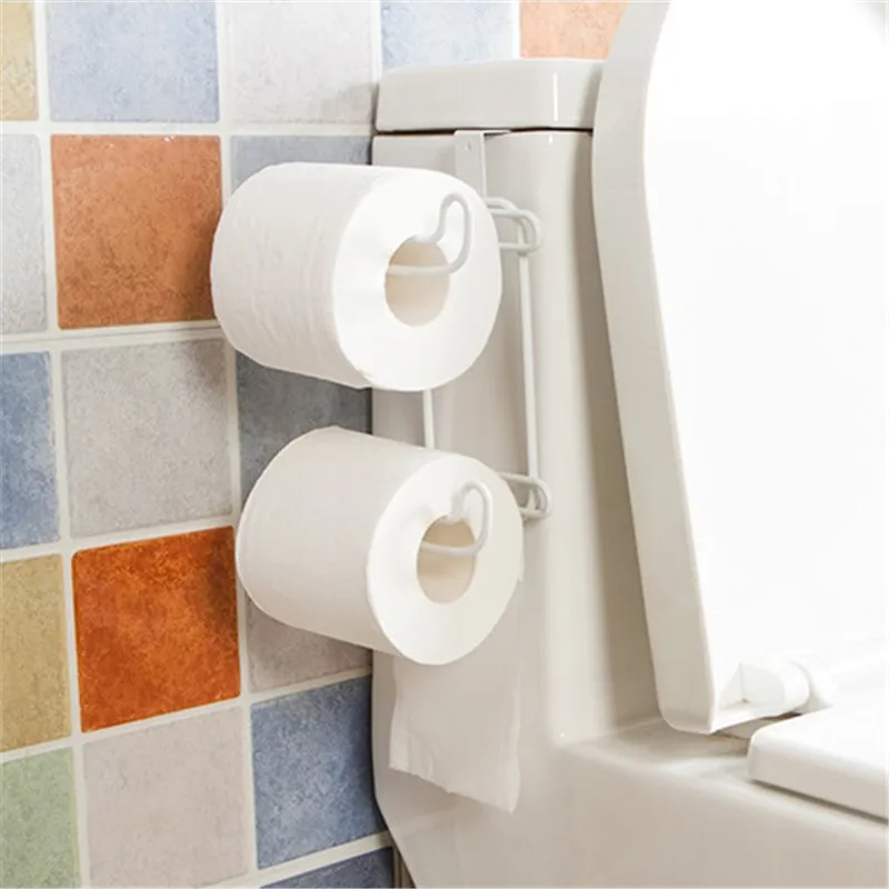 الحمام سلة غسيل معلقة الحديد 2 طبقات مناديل حمام ورقة السنانير الرف دائم المطبخ دولاب الباب منشفة حامل تخزين الرف