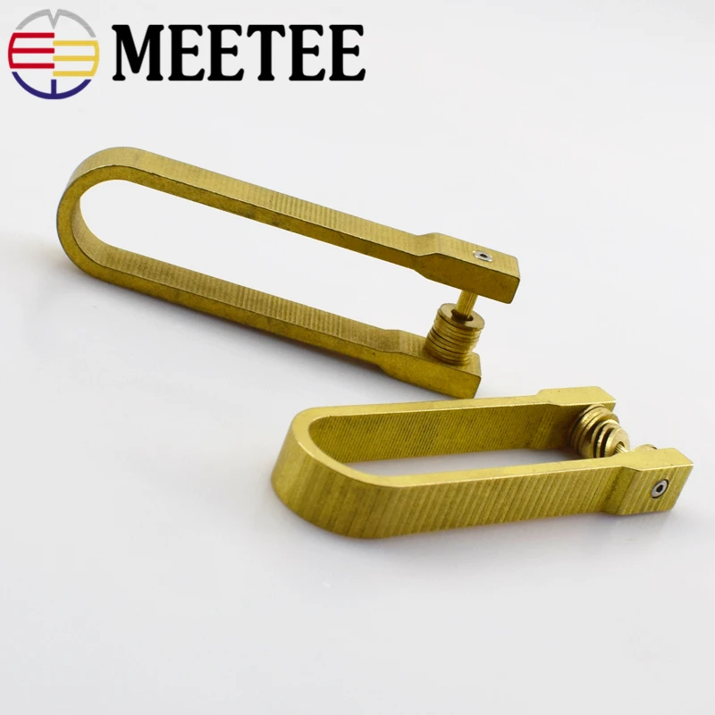 

Meetee Width 1.5cm*8.3cm Creative Ring Brass Buckle Simple Copper Storage Ring Pure Copper Belt Hook Bag Hardware Accessories