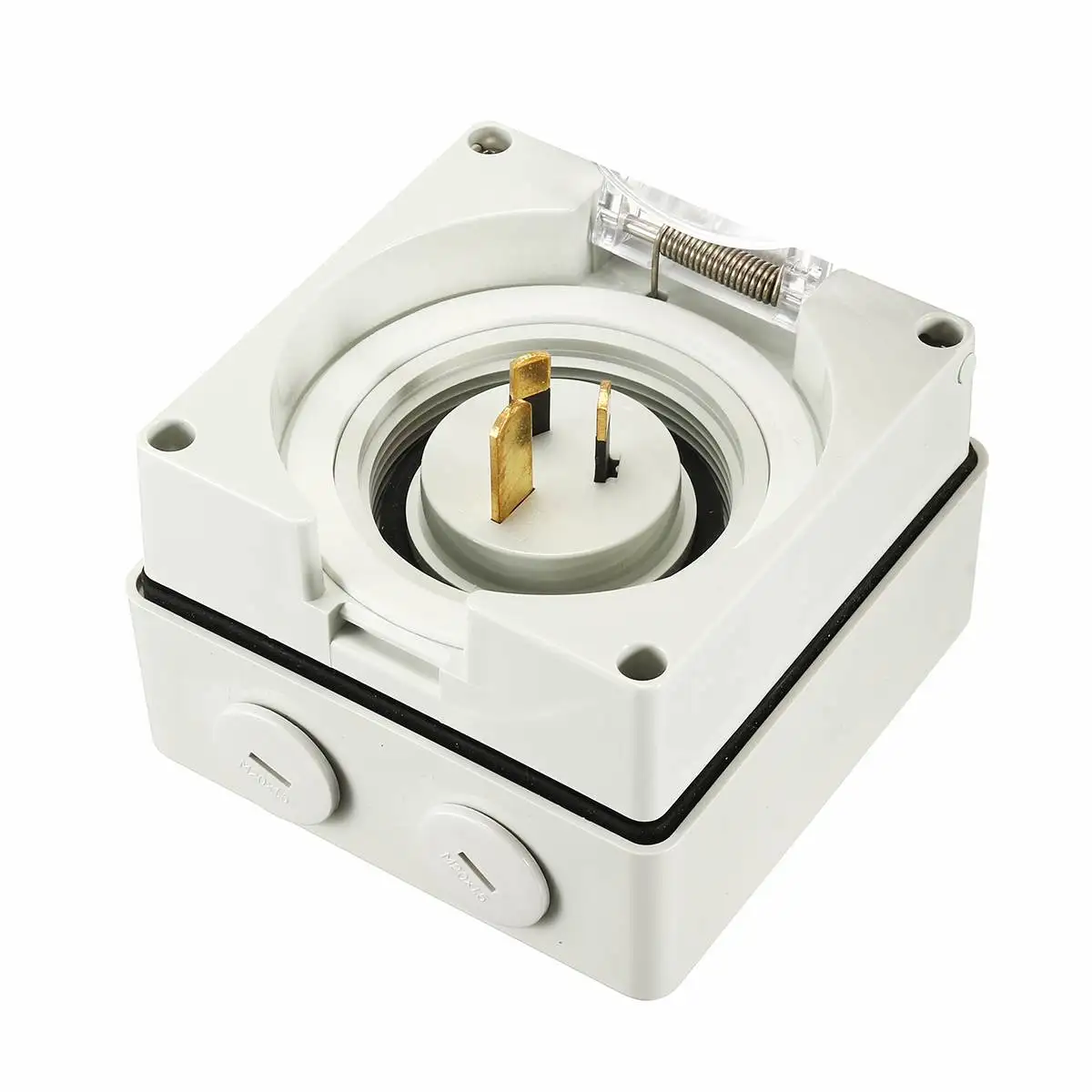 Goedkoop Becornce IP66 Stopcontact Inlaat Oppervlak Mount Elektrische Industri euml;le Plug Apparaat Waterproof Outdoor Caravan IP66 3 Platte Pin