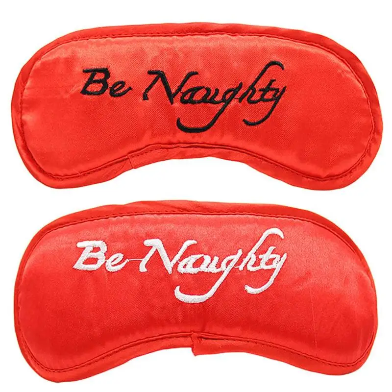 

Sleeping Eye Mask Satin Red PU Eyeshade Travel Relax Eye Patch Masks Props