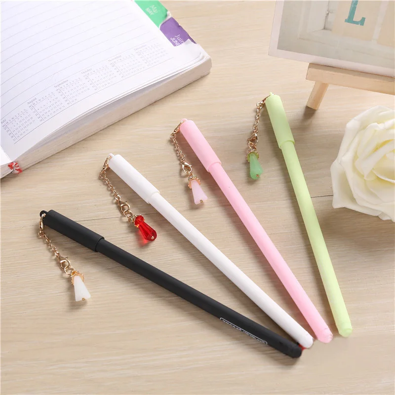 

1PC 0.38mm Kawaii Detachable Pendant Gel Pens Cute Candy Color Neutral Pens For Kids Back To School Office Supplies Stationery