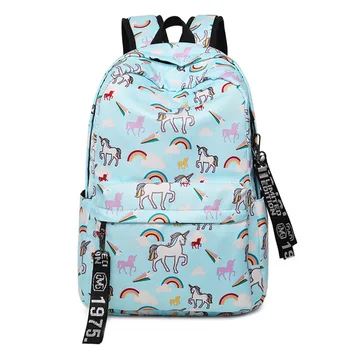 

SWYIVY Male Backpack Laptop Bagpacks Mochila Feminina 2019 New Canvas Flamingo Unicorn Schoolbag Bag Pack Backbag For Woman