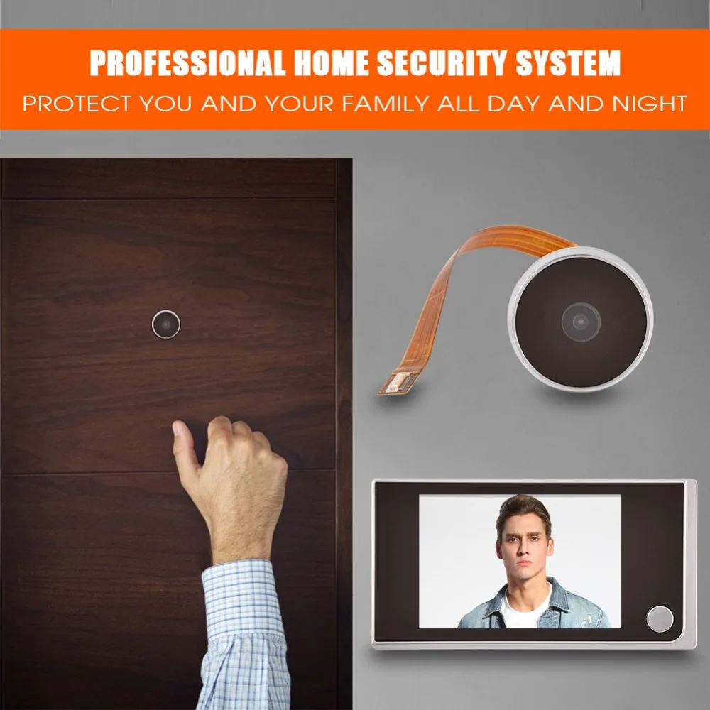 

3.5 inch Digital Door Camera Doorbell LCD Color Screen 120 Degree Peephole Viewer Doorbell Outdoor Smart Security Home System