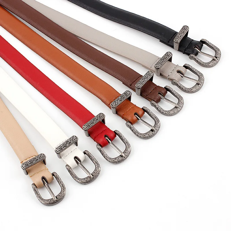 

Hup Women Black Leather Western Cowgirl Waist Belt Metal Buckle Waistband New Hot Belts For Women Luxury Designer Brand