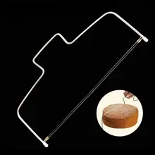 1 шт. Регулируемый двойной провод торт резак из нержавеющей стали слайсер выравниватель торт печенье резаки инструменты для выпечки Кухня Торт аксессуары