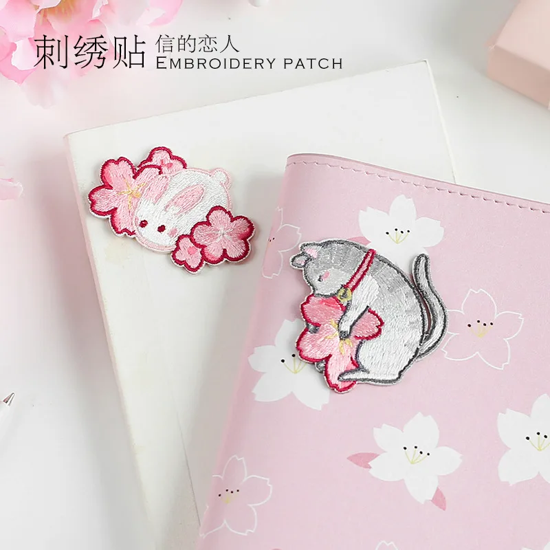 

Sakura Cloth Patch DIY Bullet Journal Deco Embroidery Cloth