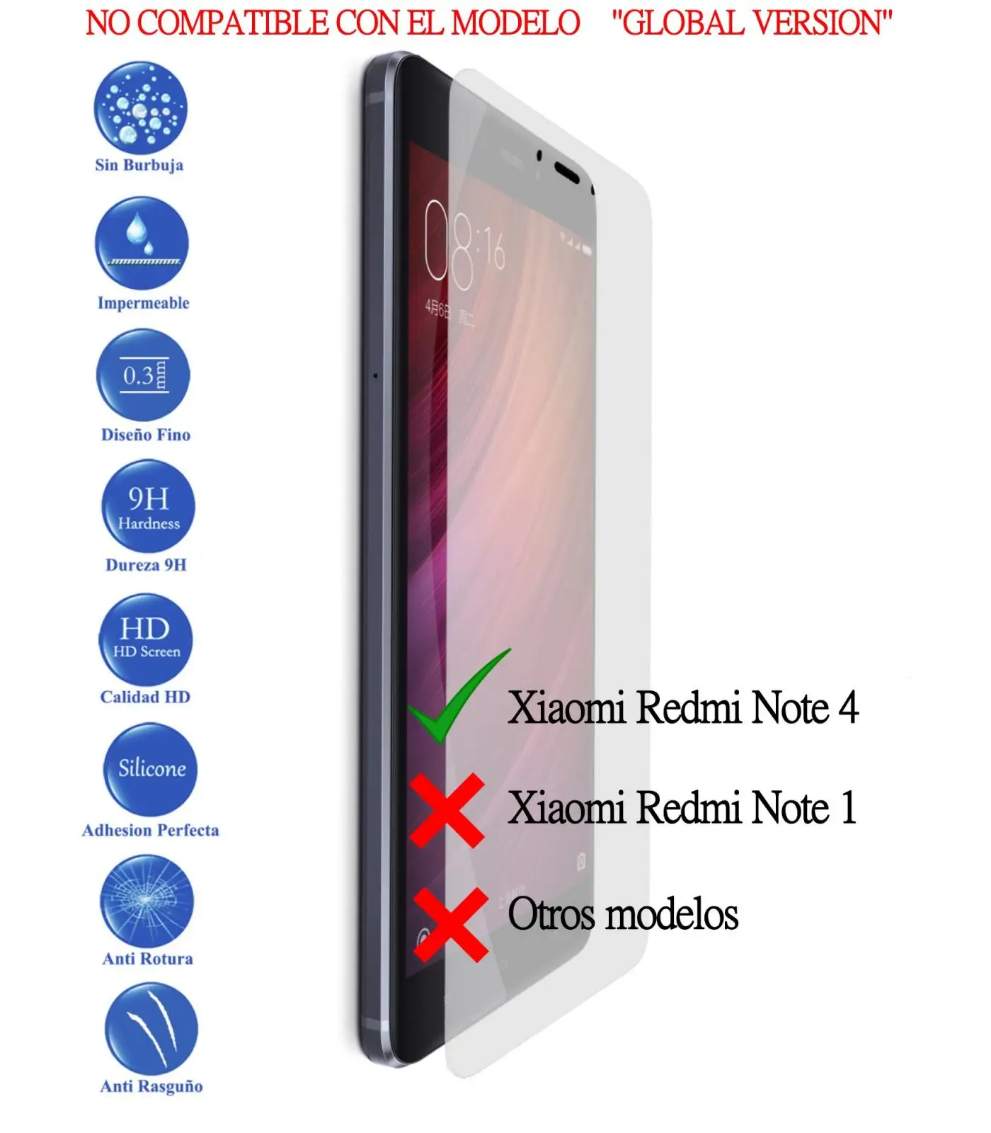 Tempered Glass Lcd Cover Screen Protector Vidrio Premium For Xiaomi Redmi Note 4 huismerk kopen in de aanbieding