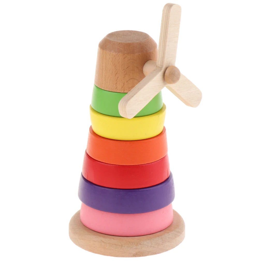 Wooden Rainbow Ring Stacker Toy Stacking Ring Tower Games Early Educational Development Toys for Babies and Toddlers Wooden Rainbow Ring Stacker Toy Stacking Ring Tower Games Early Educational Development Toys for Babies and Toddlers