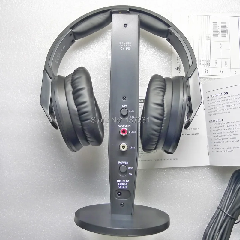 Беспроводные Наушники Hi Fi ADH500 беспроводная гарнитура 2 4 ГГц для общего