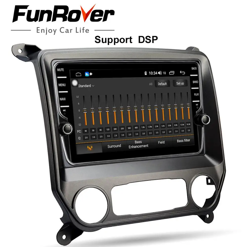 Perfect Funrover 8 cores android 9.0 2 din car dvd player For Chevrolet Silverado 2014-2019 stereo multimedia radio gps navigation navi 4