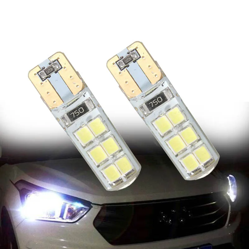 

2pc/set T10 194 W5W COB 2835 12LED Car Canbus Bright License Width Light Bulb White