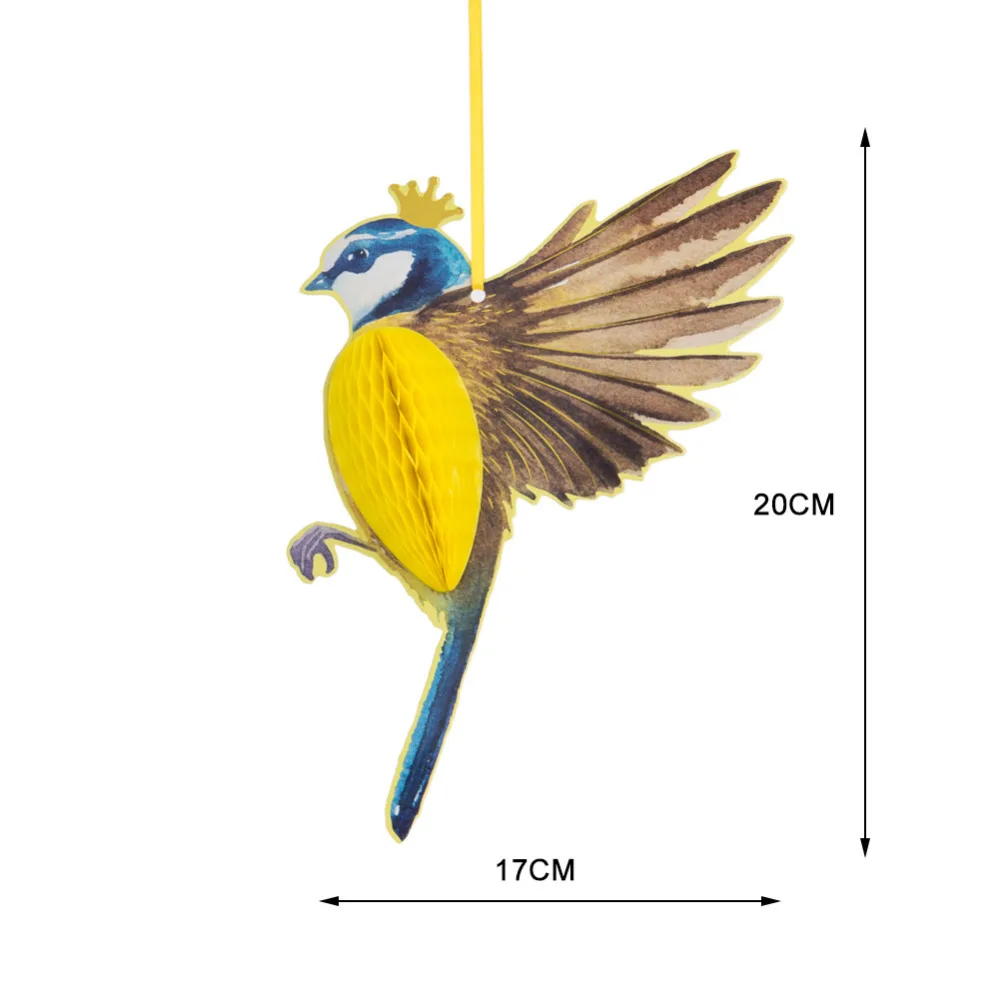 3 шт. Висячие бумажные вечерние украшения соты птицы тики для свадьбы День рождения сад чай вечерние Пасха Весна Декор