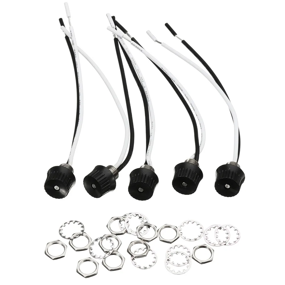 

Rotary Stye 5PCS On/Off Canopy Switches 3/1 amps at 125/250, 4'' Wire Electrical Equipment Metal Base Rotary Switches Tools Kit