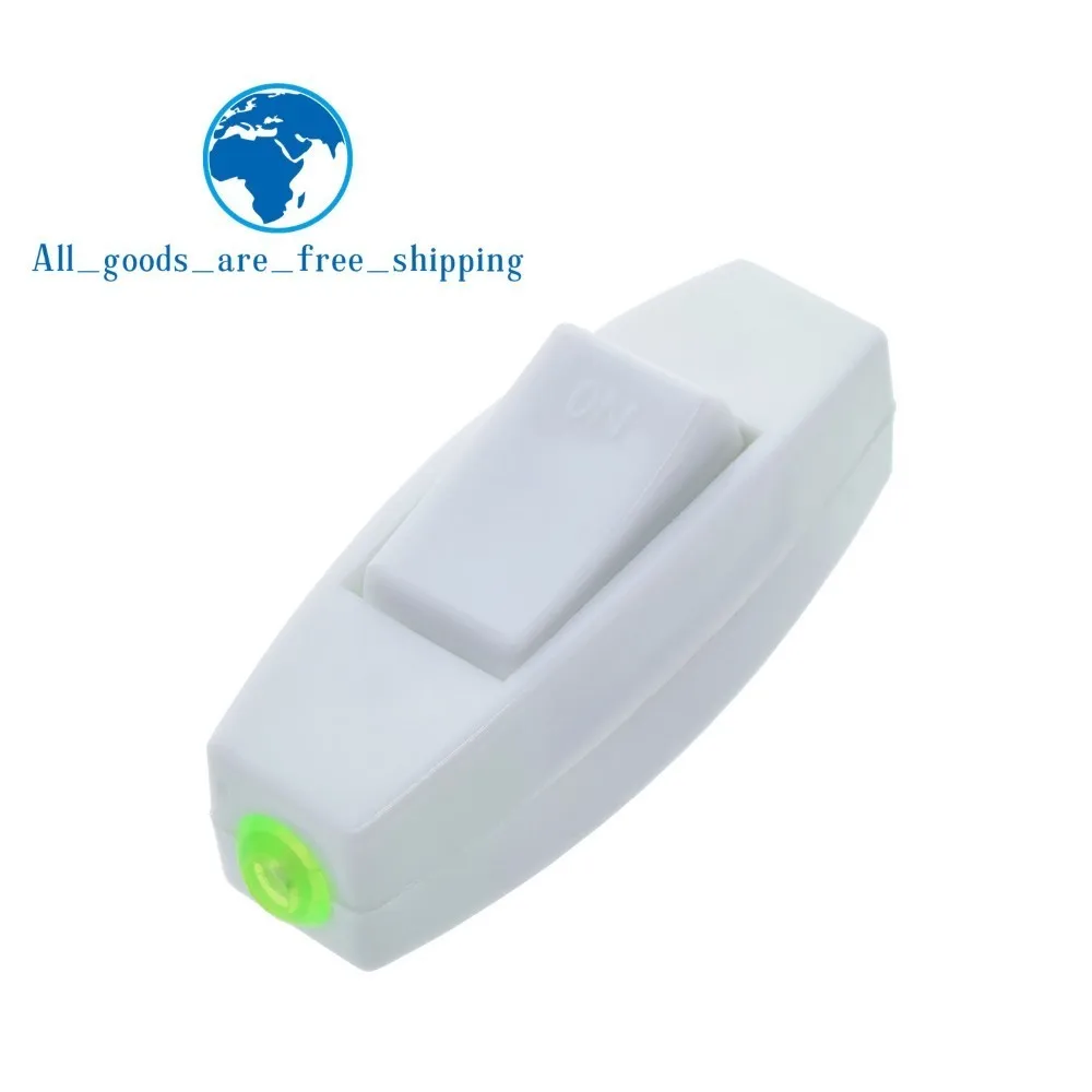 

TZT 1PCS 2019 Rocker Switch AC 110V 220V 6A Lnline ON/OFF Table Lamp Desk Light Cord Control Switch Dropshipping 0105