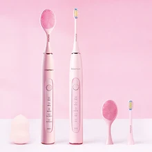 IPX7 Водонепроницаемый перезаряжаемая электрическая зубная щетка уход за деснами