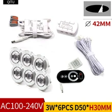 Точечные светильники 110 V-220 V мини встроенный СВЕТОДИОДНЫЙ Гостиная Костюмы магазин Дисплей шкаф прожектор с регулируемым углом наклона встроенный мини-светильник