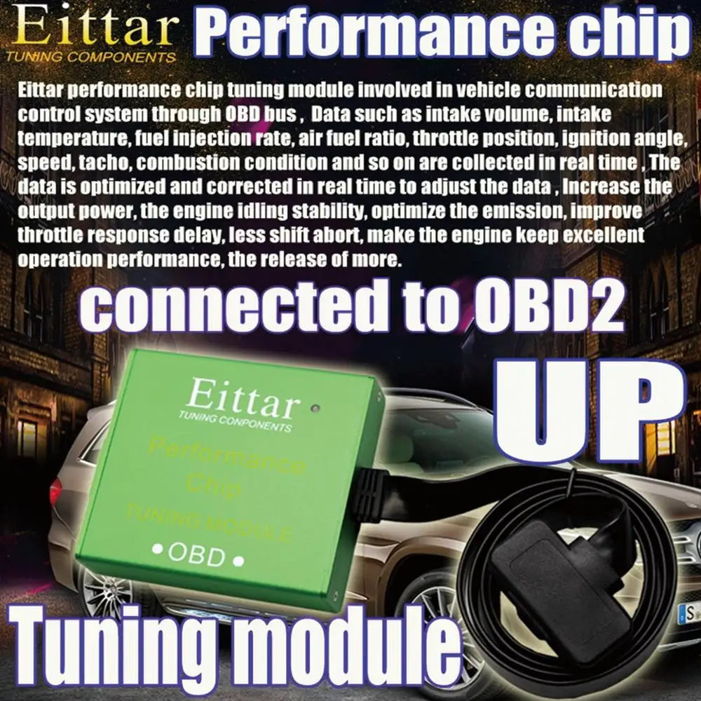 Eittar OBD2 OBDII производительности чип Тюнинг модуль отличную производительность для Jaguar(Ягуар) XF(XF) 2009