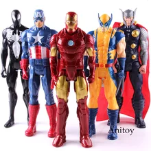 Marvel Amazing Ultimate Spiderman Captain America Iron Man PVC Action Figure Collectible Model Toy for Kids