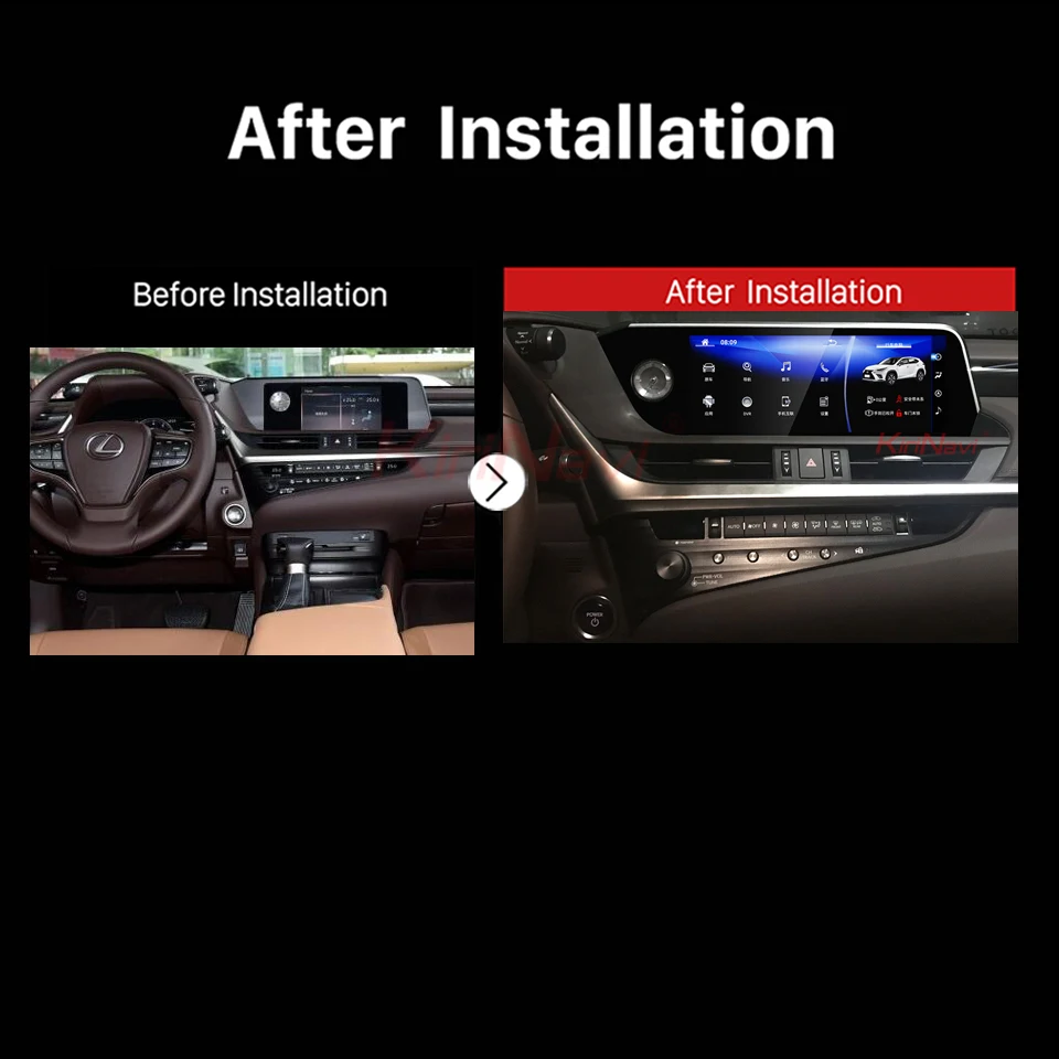 Excellent KiriNavi 12.3" Octa Core Android 9.0 Car Stereo For Lexus ES GPS Navigation System Radio Multimedia Player 2018 5