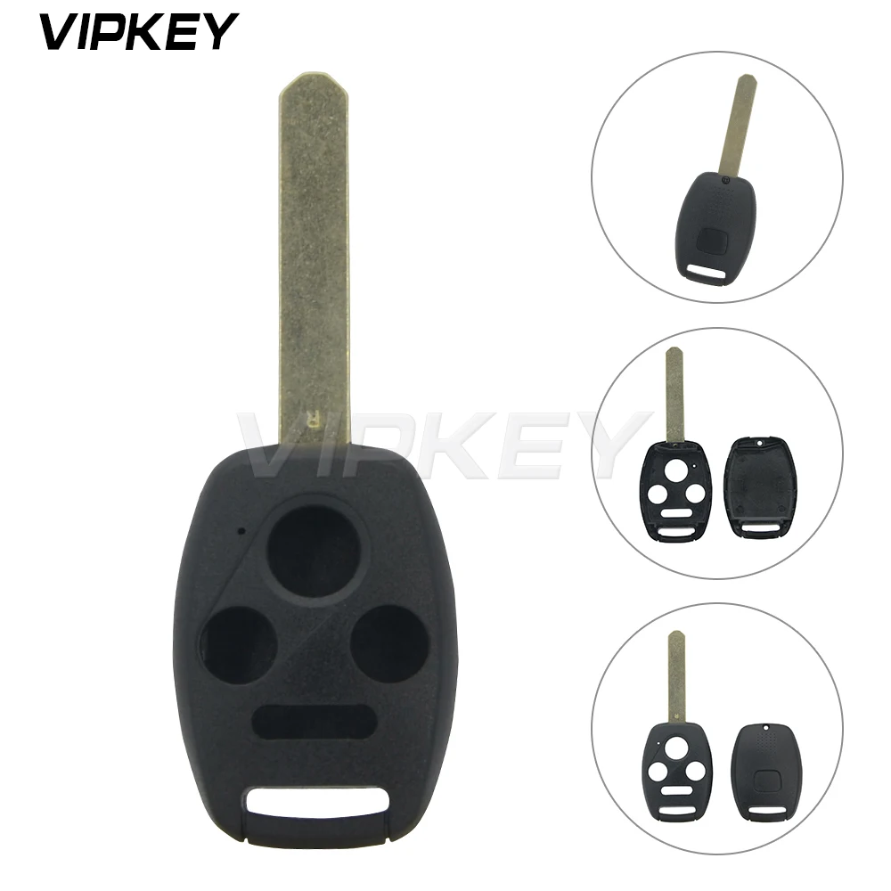 Remotekey For Honda Accord Civic CR-V 3 Button With Panic (No Chip Room) Replacement Case Cover Shell remotekey remote head key oucg8d 380h a for honda accord 2003 2004 2005 2006 2007 3 button with panic 313 8mhz id46 chip car key