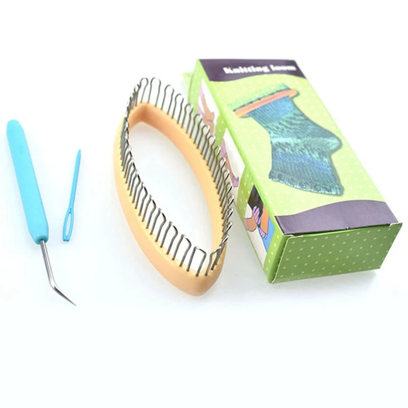 

Sock Yarn Knitting Loom Weaving Tool Kit Diy Craft Wooden Leg Stockings Weavers Tool Sets Knitting Accessories