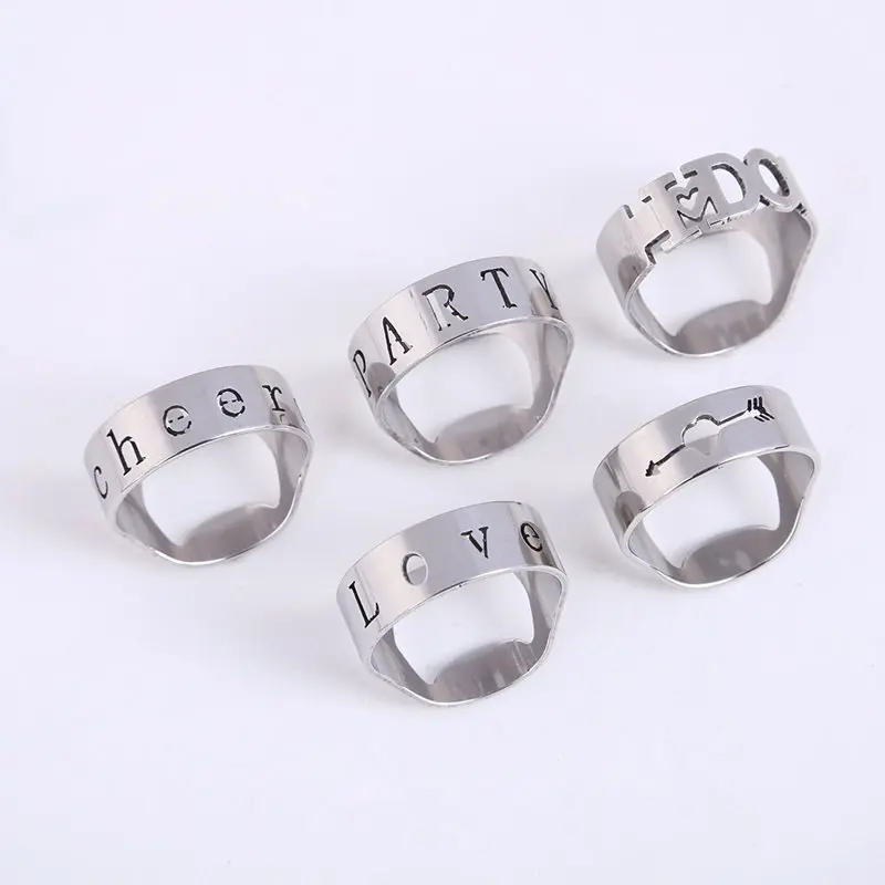 

50pcs Stainless steel Beer Bottle Opener Unique Creative Versatile finger openers for Wedding Party Favors Gifts Festivel