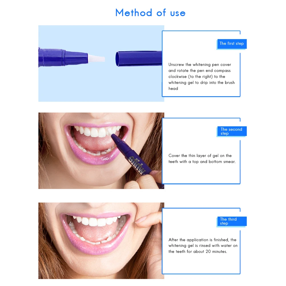 2 5 мл портативный отбеливатель зубов Pen Gel Teeth Whitener Kit Instant Natural Whitener|Отбеливание