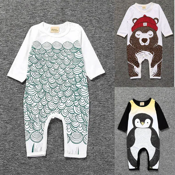 Baby hoodie baby short sleeve climbing suit cartoon full cotton