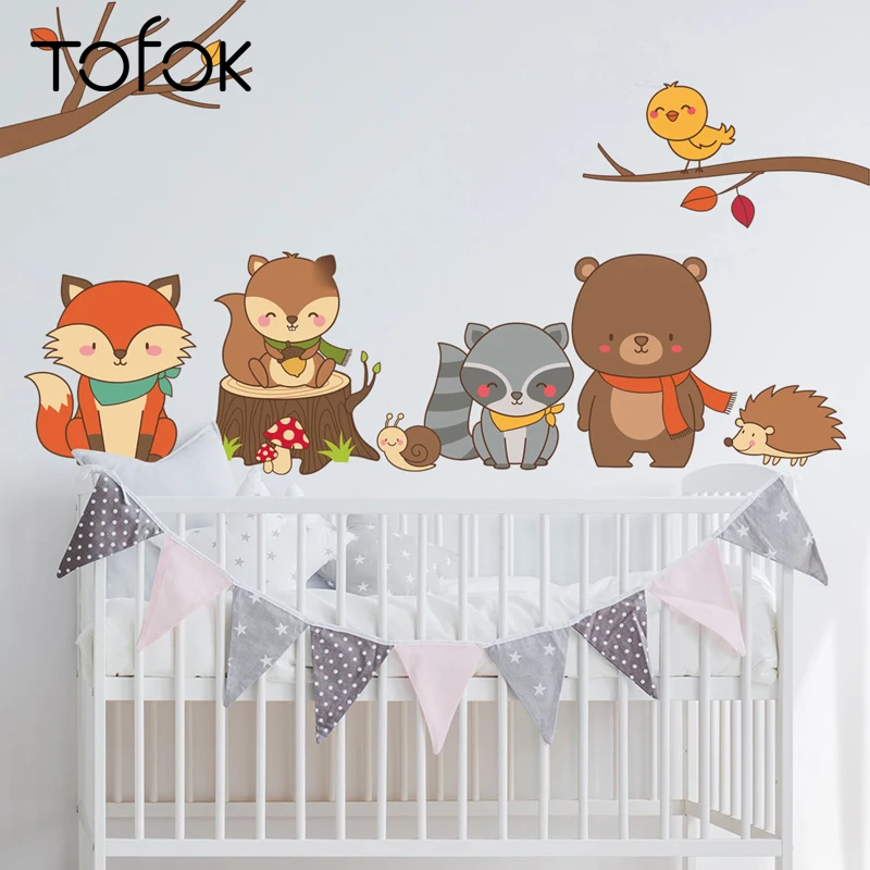 None H Engao Distinctive Woodland Animals Nursery Wall Sticker Forest Fox Bear Cartoon Decal Baby Kids None H Engao Distinctive Woodland Animals Nursery Wall Sticker Forest Fox Bear Cartoon Decal Baby Kids