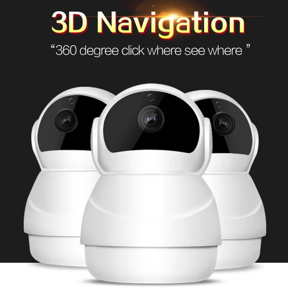 

200W Wireless Surveillance Camera Wifi Baby Monitor Webcam HD 1080P 2.0 Million Pixels