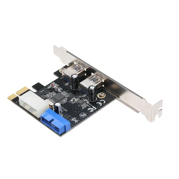 

PCI-E Express Extend Card to USB 3.0 Expansion Card 19-Pin Converter External 2 Port USB 3.0 Dual USB 3.0 interface For Desktop