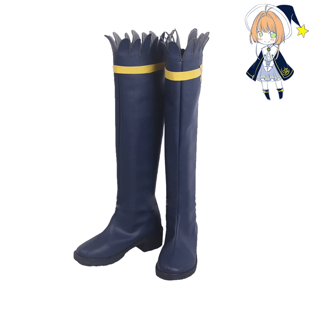 Cardcaptor Sakura Kinomoto Sakura/Обувь для костюмированной вечеринки высокие сапоги |